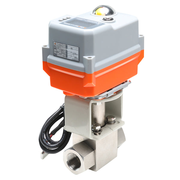 RS485 Modbus 24VAC/DC 1/2" 3/4"  Proportional Integral Control Stainless Steel Motorized Ball Valve
