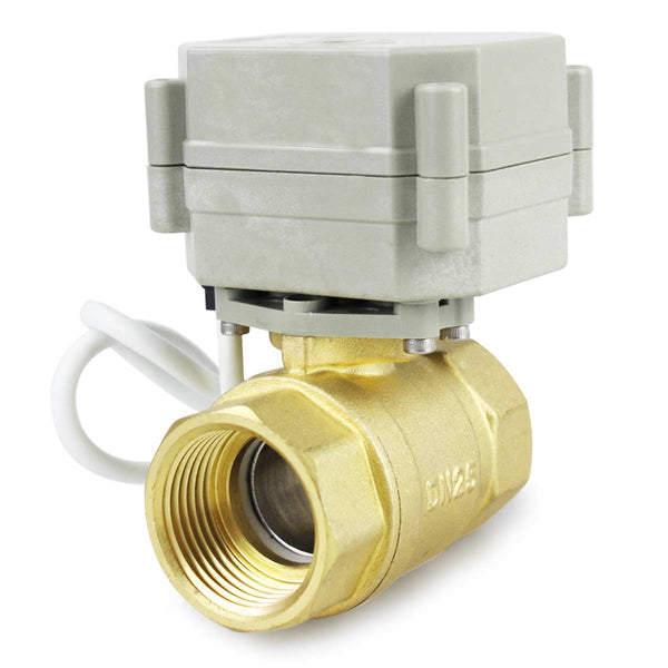 2 Way 1/2" 3/4" 1" 1-1/4" 12V/24VAC/DC Brass On/Off Normally Closed Electrical Position Feedback Motorized Ball Valve
