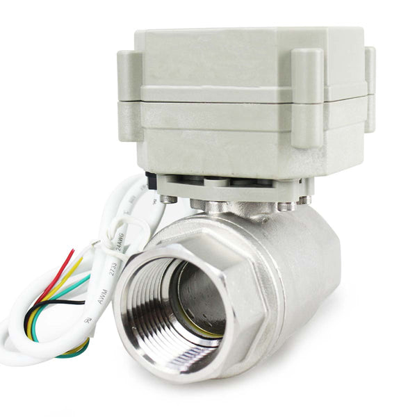 HSH-Flo 1/2" 3/4" 1"  2 Way  110V/230VAC Stainless Steel Electrical Motorized Ball Valve