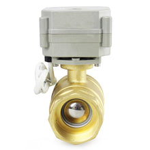 Load image into Gallery viewer, HSH-Flo 2 Way 1/2&quot; 3/4&quot; 1&quot; 1-1/4&quot; 12V/24V AC/DC 220V/240VAC Brass On/Off Auto Return Electrical Position Motorized Ball Valve
