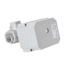 Load image into Gallery viewer, HSH-Flo Stainless Steel 3 Way L-type DC12V CR201 Electric Motorized Ball Valve 2 Wires Switching Control Valve
