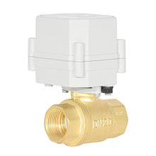 Load image into Gallery viewer, HSH-Flo Brass 2 Way DC5V CR301 Electric Motorized Ball Valve 3 Wires Switching Control Valve
