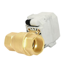 Load image into Gallery viewer, HSH-Flo Brass 2 Way AC24V/DC12-24V CR202 Electric Motorized Ball Valve 2 Wires Switching Control Valve Auto Return When Power Off
