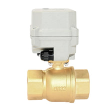 Load image into Gallery viewer, HSH-Flo Brass 2 Way AC/DC9-24V CR202 Electric Motorized Ball Valve 2 Wires Switching Control Valve Auto Return When Power Off

