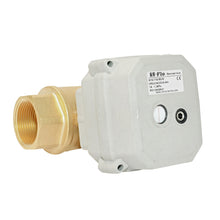Load image into Gallery viewer, HSH-Flo Brass 2 Way AC110-230V CR202 Electric Motorized Ball Valve 2 Wires Switching Control Valve Auto Return When Power Off
