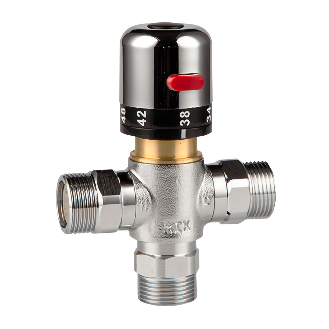 Thermostatic Mixing Valve Nickel DN15/20/25 Hot And Cold Water Temperature Regulation With Adjust Switch