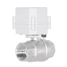 Load image into Gallery viewer, HSH-Flo Stainless Steel 2 Way AC110-230V CR401 Electric Motorized Ball Valve 4 Wires Switching Control Valve
