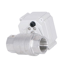 Load image into Gallery viewer, HSH-Flo Stainless Steel 2 Way AC110-230V CR202 Electric Motorized Ball Valve 2 Wires Switching Control Valve Auto Return When Power Off
