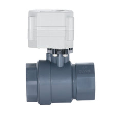 Load image into Gallery viewer, HSH-Flo PVC 2 Way DC5V CR201 Electric Motorized Ball Valve 2 Wires Switching Control Valve

