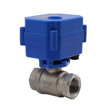 Load image into Gallery viewer, Miniature Electric Valve 1/4&quot; 3/8&quot; 1/2&quot; 3/4&quot; 1&quot; Stainless Steel/Brass 2 Way Ball Valve Two Wires Control Valve CR01 DC12V
