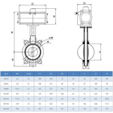 Load image into Gallery viewer, Pneumatic Stainless Steel Wafer Type Butterfly Valve Corrosion Resistance PTFE Seat Stainless Steel Plate Butterfly Valve
