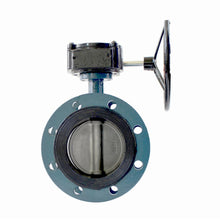 Load image into Gallery viewer, Ductile Iron Flange Type Worm Gear Butterfly Valve PTFE Seat Stainless Steel Plate Butterfly Valve Weak Acid-base Medium
