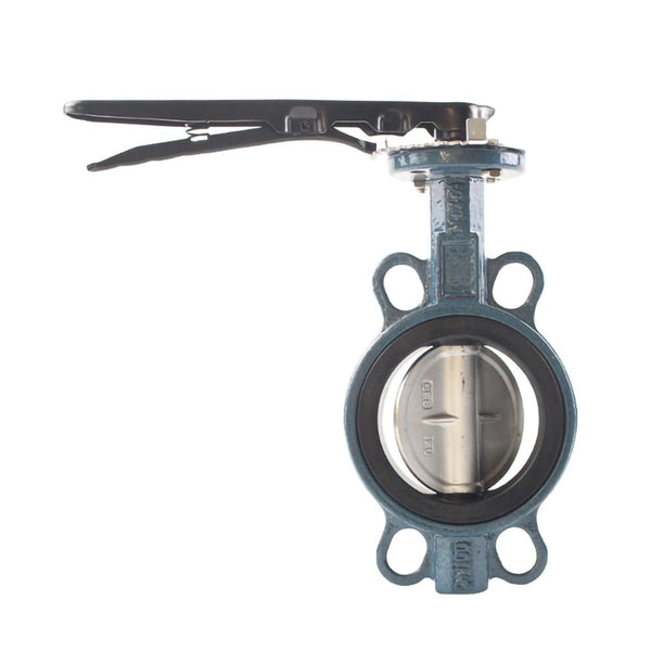 Manual Ductile Iron Wafer Type Butterfly Valve Weak Acid-base Medium PTFE Seat Stainless Steel Plate Butterfly Valve