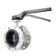 Load image into Gallery viewer, Manual Stainless Steel Flange Type Butterfly Valve Corrosion Resistance PTFE Seat Stainless Steel Plate Butterfly Valve
