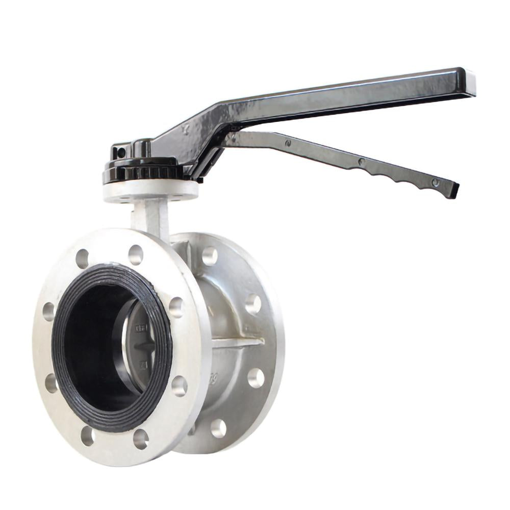 Manual Stainless Steel Flange Type Butterfly Valve Corrosion Resistance PTFE Seat Stainless Steel Plate Butterfly Valve