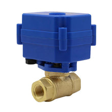 Load image into Gallery viewer, Miniature Electric Valve 1/4&quot; 3/8&quot; 1/2&quot; 3/4&quot; 1&quot; Stainless Steel/Brass 2 Way Ball Valve Three Wires Control Valve CR03 AC220V
