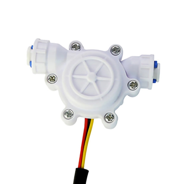 3.5-20VDC Water Flow Sensor 1/4" High Precision Turbine Flowmeter Quick Connect Flowmeter Pulse Signal U-type