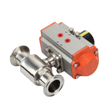 Load image into Gallery viewer, 2 Way Sanitary Stainless Steel 316 Pneumatic Ball Valve Φ19~89 Clamp Type Compression And Corrosion Resistance Quick Connect Valve
