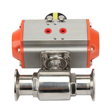 Load image into Gallery viewer, 2 Way Sanitary Stainless Steel 304 Pneumatic Ball Valve Φ19~89 Clamp Type Compression And Corrosion Resistance Quick Connect Valve
