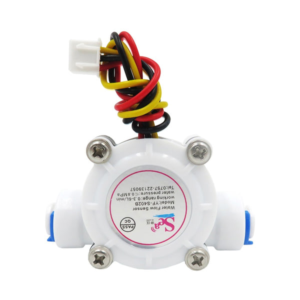5VDC Water Flow Sensor 1/4" Quick Connect Turbine Flowmeter Industrial-grade Large Flowmeter Pulse Signal